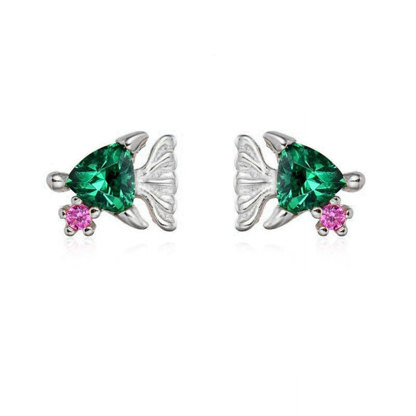 Wholesale Earrings Copper Plated Real Gold Zirconia Animal Zodiac Style