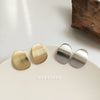 Wholesale Earrings Copper Plated With Real Gold Geometric Cshaped Minimalist Brushed Gold Style