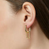 Wholesale Earrings Copper Plated With Real Gold Geometric Square Hoop Dangle Minimalist Style For Women