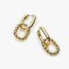 Wholesale Earrings Copper Plated With Real Gold Geometric Square Hoop Dangle Minimalist Style For Women
