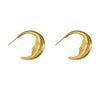 Wholesale Earrings Copper Real Gold Plated Retro Art Geometric Moon Figure Women's