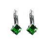 Wholesale Earrings Copper Rhombus Geometric Inlaid Zircon Design For Women