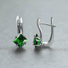 Wholesale Earrings Copper Rhombus Geometric Inlaid Zircon Design For Women