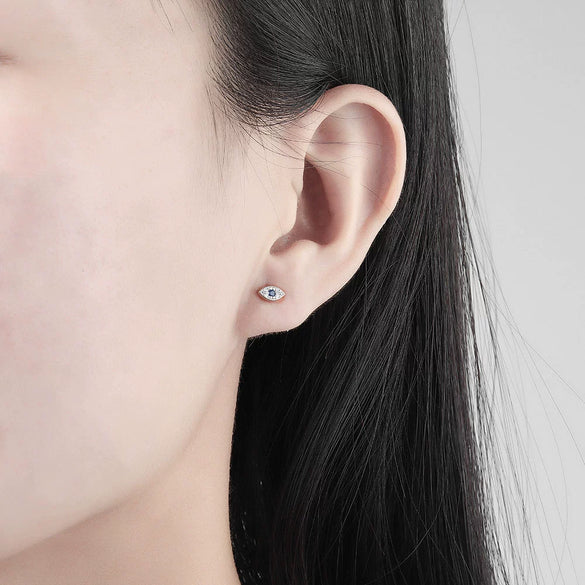 Wholesale Earrings Copper S925 Silver Geometric Devil's Eye Design