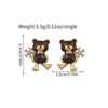 Wholesale Earrings Copper S925 Silver Needle Retro Enamel Animal Zodiac Style