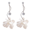 Wholesale Earrings Copper 925 Silver Electroplated Flower Design For Women
