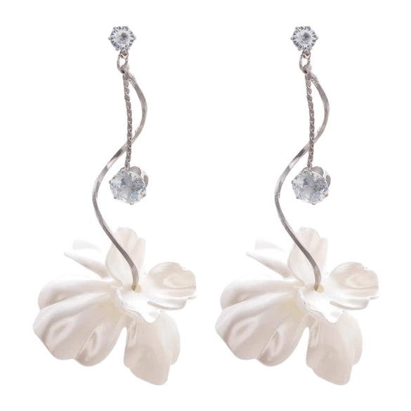 Wholesale Earrings Copper 925 Silver Electroplated Flower Design For Women