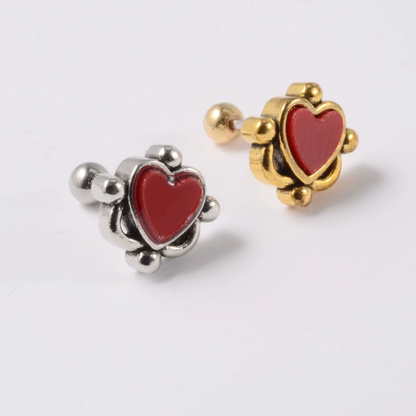 Wholesale Earrings Copper Silver Gold Heart Arrow Electroplating Style