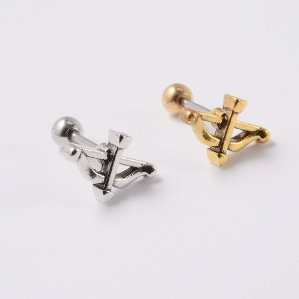 Wholesale Earrings Copper Silver Gold Heart Arrow Electroplating Style