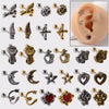 Wholesale Earrings Copper Silver Gold Heart Arrow Electroplating Style