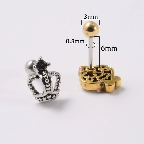 Wholesale Earrings Copper Silver Gold Heart Arrow Electroplating Style
