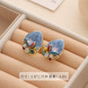 Wholesale Earrings Copper 925 Silver Needle Freshwater Pearl Geometric Flower Leaf Ushaped Electroplated Light Luxury Niche For Women