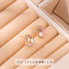 Wholesale Earrings Copper 925 Silver Needle Freshwater Pearl Geometric Flower Leaf Ushaped Electroplated Light Luxury Niche For Women