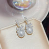 Wholesale Earrings Copper 925 Silver Pearl Set Bow Sweet Design
