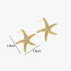 Wholesale Earrings Copper Starfish Animal Zodiac Electroplated Retro Style For Women