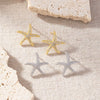 Wholesale Earrings Copper Starfish Animal Zodiac Electroplated Retro Style For Women
