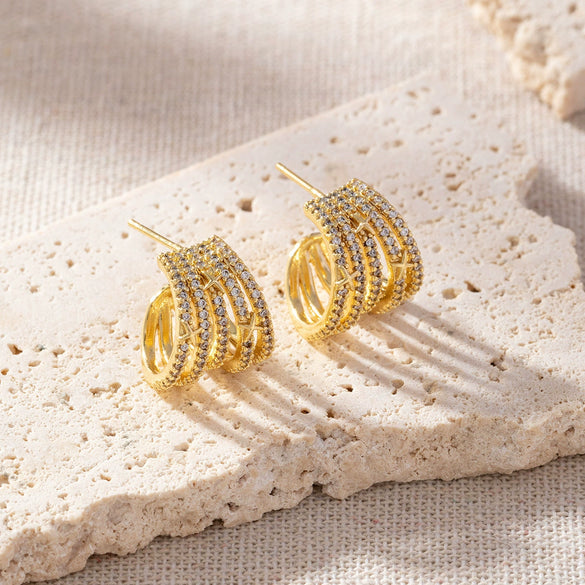 Wholesale Earrings Copper Starfish Animal Zodiac Electroplated Retro Style For Women