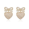 Wholesale Earrings Copper Starfish Shell Heart Bow Pearl Fashion Animal Zodiac Style