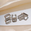 Wholesale Earrings Copper U Shape Microinlaid With Diamond Electroplating Light Luxury Style