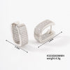 Wholesale Earrings Copper U Shape Microinlaid With Diamond Electroplating Light Luxury Style