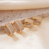 Wholesale Earrings Copper U Shape Microinlaid With Diamond Electroplating Light Luxury Style