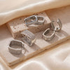 Wholesale Earrings Copper U Shape Microinlaid With Diamond Electroplating Light Luxury Style