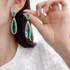 Wholesale Earrings Copper Water Drop Shape Retro Cold Style