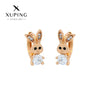 Wholesale Earrings Copper Zinc Alloy Gold Plated Micro Inlaid Zircon Cute Rabbit Style