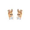 Wholesale Earrings Copper Zinc Alloy Gold Plated Micro Inlaid Zircon Cute Rabbit Style