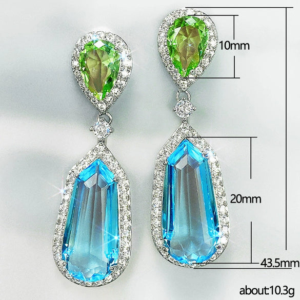 Wholesale Earrings Copper Zircon Geometric Design
