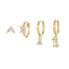 Wholesale Earrings Copper Zircon Geometric Style For Women
