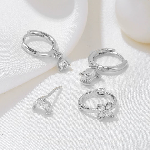 Wholesale Earrings Copper Zircon Geometric Style For Women