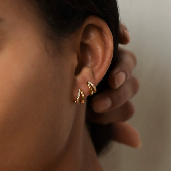 Wholesale Earrings Copper Zircon Geometric Style For Women
