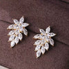 Wholesale Earrings Copper Zircon Horse Eye Shape Flower Design For Women