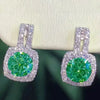 Wholesale Earrings Copper Zircon Simple Geometric Style For Women