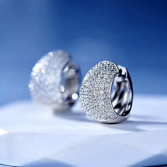 Wholesale Earrings Copper Zirconia Geometric U Shaped Light Luxury Style