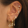 Wholesale Earrings Copper Zirconia Star Shape Light Luxury Women's