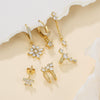 Wholesale Earrings Copper Zirconia Star Shape Light Luxury Women's