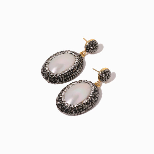 Wholesale Earrings Freshwater Pearl Geometric Baroque Style Electroplated For Women