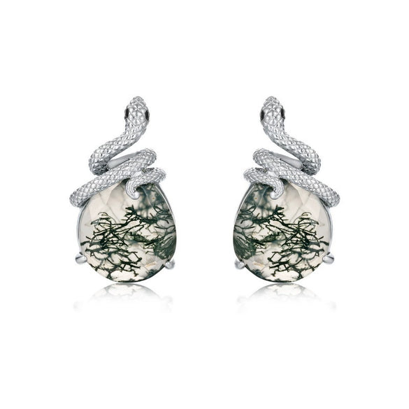 Wholesale Earrings Geometric Agate 925 Silver Elegance Diamond Style