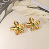 Wholesale Earrings Imitation Pearl Stainless Steel French Retro Bow Shape Electroplated For Women