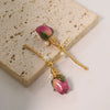Wholesale Earrings Imitation Pearls Flower Shape Electroplating Design