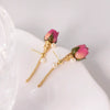 Wholesale Earrings Imitation Pearls Flower Shape Electroplating Design