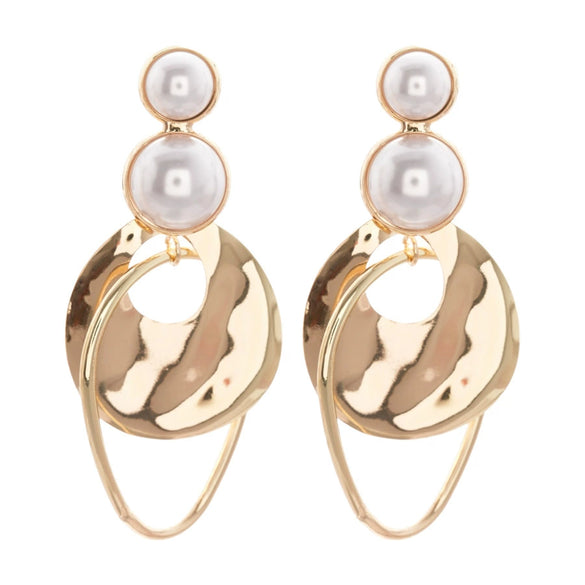 Wholesale Earrings Imitation Pearls Geometric Electroplating
