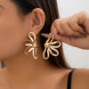 Wholesale Earrings Iron Geometric Punk Style Fanshaped Electroplated For Women