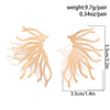 Wholesale Earrings Iron Geometric Punk Style Fanshaped Electroplated For Women