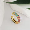 Wholesale Earrings Light Luxury Copper Ushaped Zircon Plated Gold