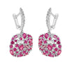 Wholesale Earrings Luxury Red Crystal Copper Geometric Women's Accessories