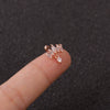 Wholesale Earrings Metal Inlaid Zircon Crown Style Stainless Steel