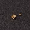 Wholesale Earrings Metal Inlaid Zircon Crown Style Stainless Steel